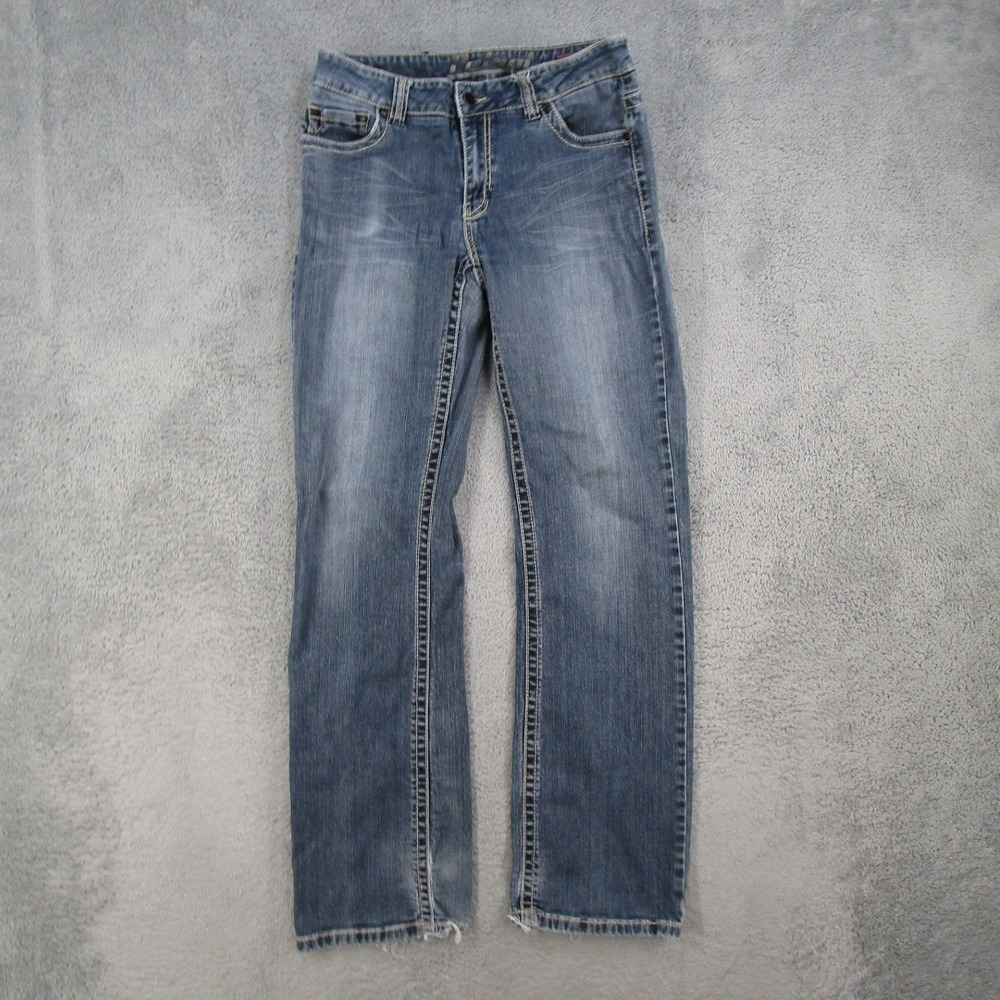 Petrol Abigail Womens Straight Leg Jeans Blue Denim Size 10 31x32 Medium Wash